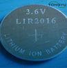 LIR2016 3.6V Rechargeable Lithium Button Cell Battery with UL, UN, RoHS Approved