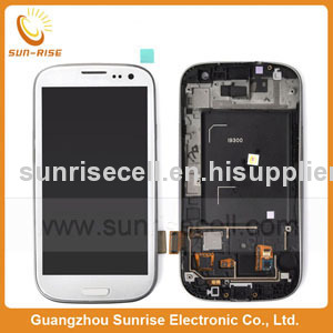 Original lcd touch screen digitizer for samsung galaxy s3 i9300 with frame