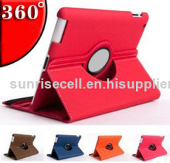 2013 new for ipad mini leather case 360 degree rotatable