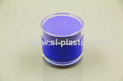 Blue 200g plastic acrylic face mask cream jar