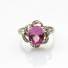 Sterling Silver ring Pink Cubic Zircon 925 Silver Ring with CZ Diamonds