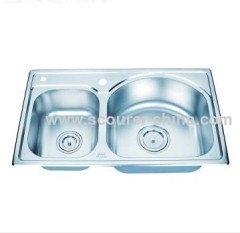 33 x 22 inches Overall Topmount kitchen sink