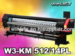 W3 distributor service with Konica KM512 42pl 14pl head wide format solvent digital printers for outdoor advertising