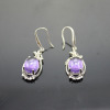 925 Sterling Silver Eearring,Amethyst Cubic Zircon Earring Jewelry