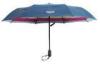 42&quot; Solid Windproof Golf Umbrella / Folding Double Canopy Umbrellas