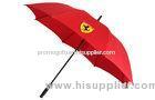 Auto Red Windproof Golf Umbrella And 60 Inch Arc Printed Fiberglass Shaft