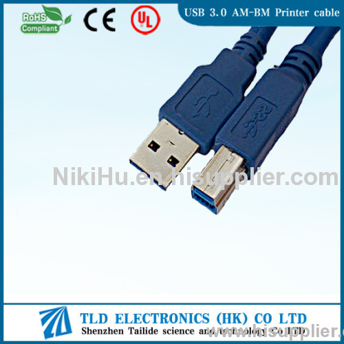 High Quality Blue USB 3.0 Cable AM/BM for Printer