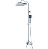 Chrome plated finished Wall Mounted Exposed Shower Faucet with Shower Kit