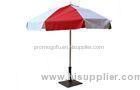 180cm Sun Beach Solid Umbrella With Safety Printed Aluminium Frame