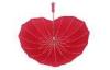 25 Inch Heart Shape Wedding Parasol Umbrellas , Straight Aluminium Frame