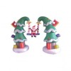 7 Foot Inflatable Santa Claus Swinging on 2 Christmas Trees