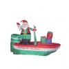 8 Foot Long Inflatable Santa Claus on a Fishing Boat