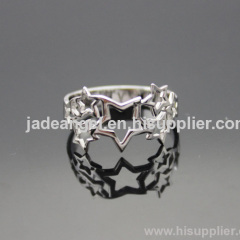 925 Sterling Silve Jewelry ,Silver Star Ring