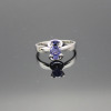 Fashion Silver Ring Tanzanite Cubic Zircon Ring