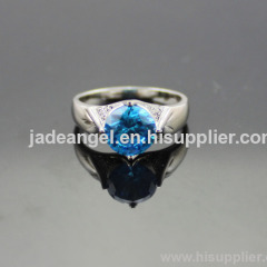 925 Sterling Silver Jewelry Created Cubic Zircon Ring