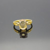 18k Yellow Gold Plated Silver Jewelry Yellow Cubic Zircon 925 Silver Ring