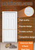 6 panel steel door metal hollow core door