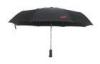 21 Inch Black LED Light Umbrella , Solid Folding Umbrella With Tube