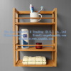 Wooden Shelves, Wooden Bathroom Storage Rack, bamboo towel, bamboo towel rack