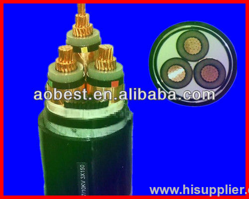 Resistant high temperature high voltage power cable