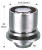 wheel locks sleeve acron bulge medium mag w/washer
