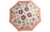 23 Inch Fashion Rain Umbrellas / Wooden J Shape Handle Flower Printing