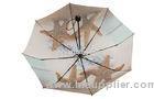 Colorful Heat Transfer Umbrella , Sunshade Folding Windproof For Lady