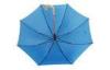 Blue Heat Transfer Umbrella , 46&quot; Walking Stick With Wooden Shaft