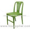 Dinning Room Restaurant Plastic Chairs , Backrest Green Plastic Chairs