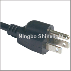 Nema 5-15P plug, UL approved American power cord