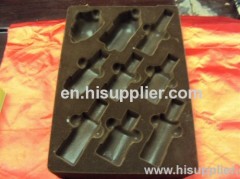 Thermo formed liner blister tray with flocking & velvet / flocking inner tray