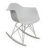 Rocking Leisure Eames Plastic Chairs White , ABS + Steel + Wood