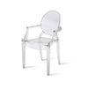 decorative Polycarbonate Chair , patio Armrest louis ghost chairs