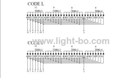 Common anode 4 digit 0.56Ultra Bright white 7 Segment clock Display