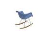 Eames Rocking PP ABS Chair , Blue Waterproof Leisure Plastic Chair