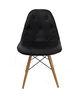Leather Wrapping Eames PP ABS Chair Black For Church , Restaurant