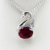 designer jewelry,925 Sterling Silver Garnet Cubic Zircon Pendant