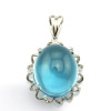 925 Silver Jewelry Blue Topaz Cubic Zircon Pendant