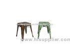 Stackable Paris Tolix Bar Stool , Simple Solid Metal Bar Chairs