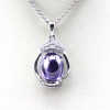 925 Silver Jewelry Amethyst Cubic Zircon Pendant Jewelry