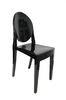 Louis Ghost Leisure Armless Plastic Chair Black For Offices , Libraries
