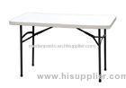 Plastic Long Blow Molded Table, Lightweight White Foldable Table