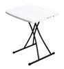 White Foldable Blow Molded Table , Hight Adjustable Plastic Table