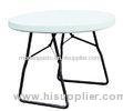 Round Foldable Plastic Blow Molded Table For Living Room / Outdoor