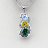 925 Sterling Silver Color Cubic Zircon Pendant