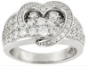 Diamond ring with heart shape