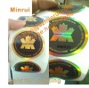 Custom High Security Hot Gold Foil Destructible Stickers with Logo and Serials Number Printing Label