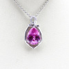 Pink Cubic Zircon Pendant ,925 Silver Jewelry