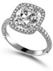 925 Sterling Silver Created Diamonds Ring