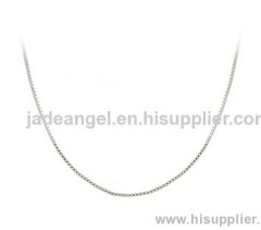 925 Sterling Silver Box Chain Necklace, 18 inches Chain Necklace